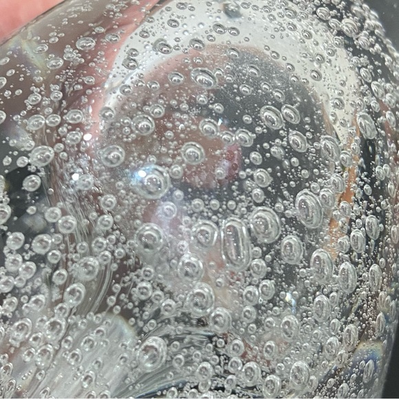 Murano Style Clear Glass Bird Paperweight Controlled Bubbles Art Glass Bird - Picture 14 of 15